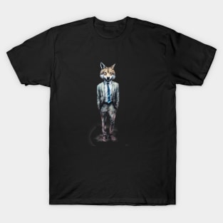 Watercolor Business Fox T-Shirt